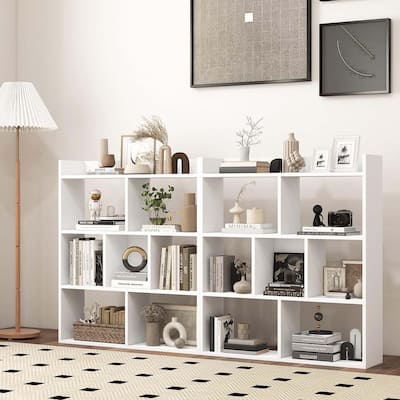 1/2PCS Living Room 7-cube Bookcase Open Storage Shelf White