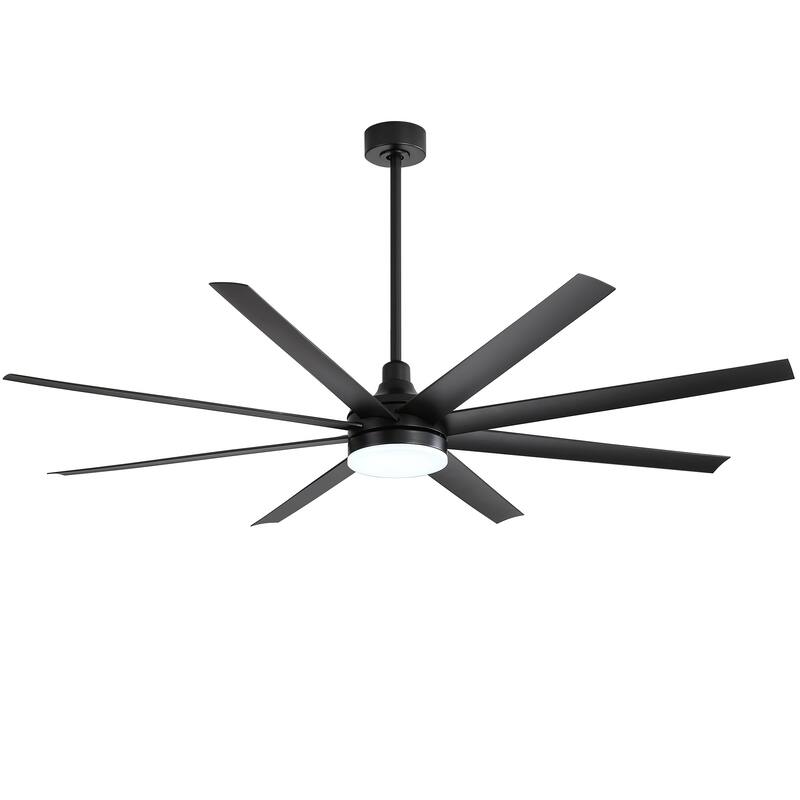 65/72/84 Inches Large LED Ceiling Fan with Light Remote(8-Blade)