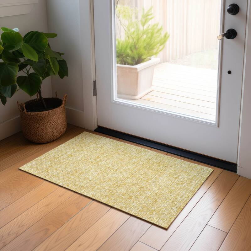 Machine Washable Indoor/ Outdoor Chantille Modern Floral Impressions Rug