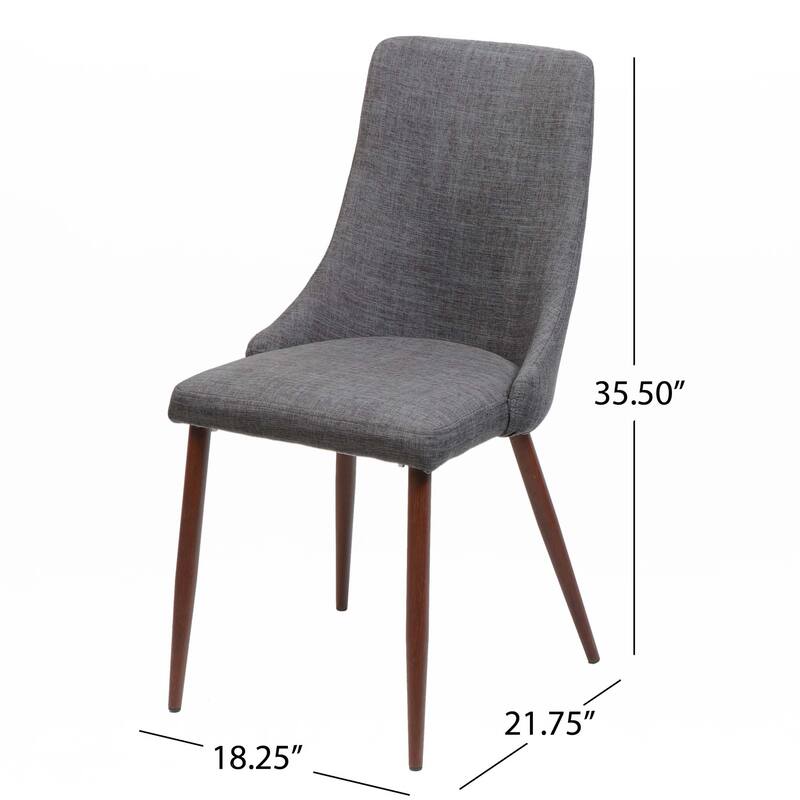 Fabric Armless Dining Chairs, Set of 2