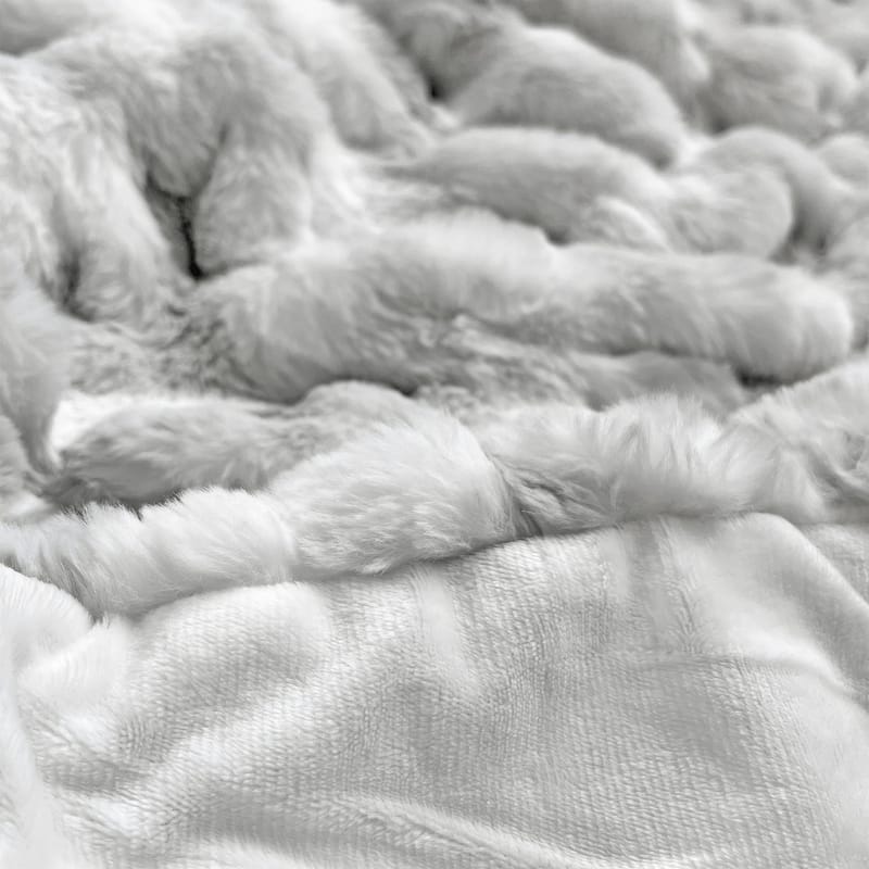 The Mood Ruched FauxFur Throw