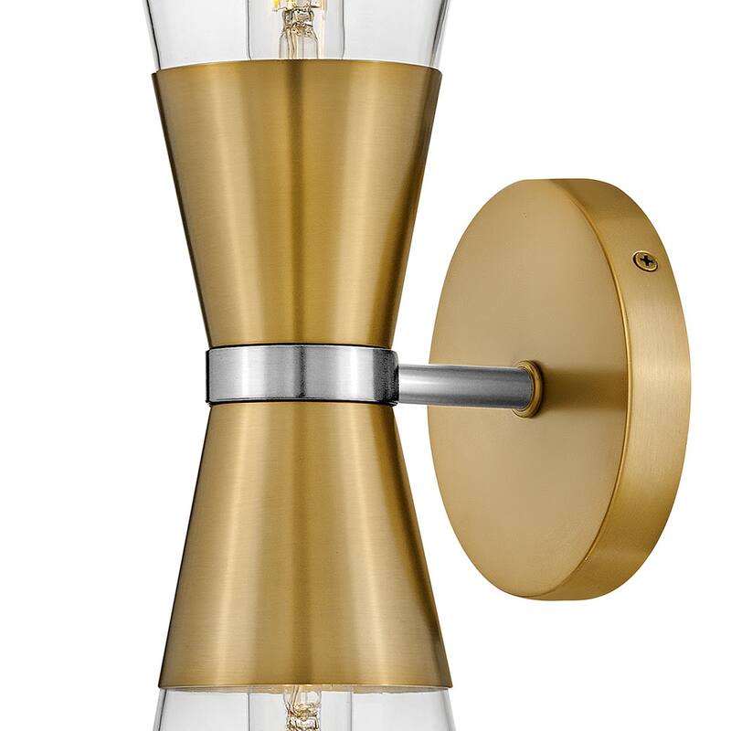 Lark 83902 Livie 2 Light 22" Tall Wall Sconce with Clear Glass Shades
