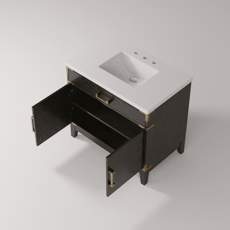 Laurel Bath Vanity with Quartz Top and Sink
