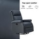 preview thumbnail 8 of 43, HULALA HOME Alina Modern 20''w Genuine Leather Swivel Rocker Nursery Manual Recliner Chair with Rolled Arms
