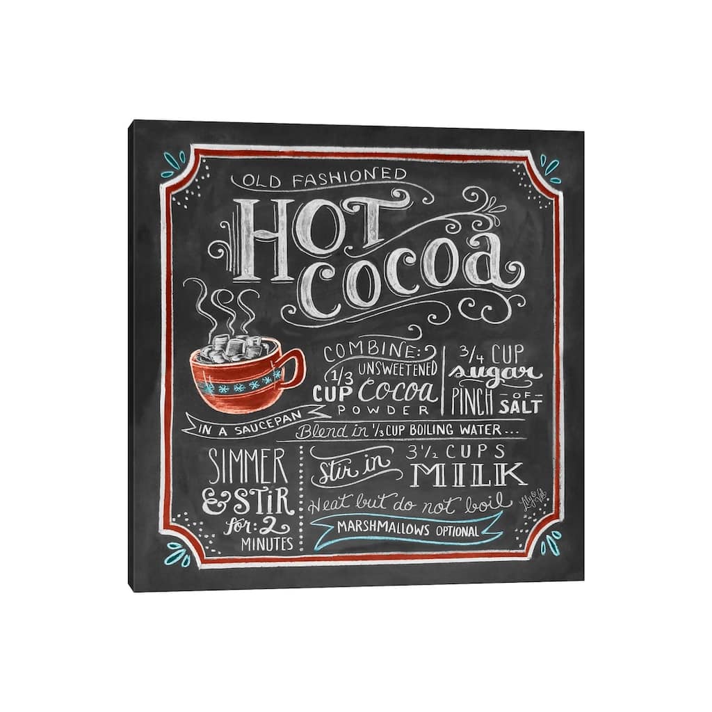 iCanvas "Hot Cocoa Recipe" by Lily & Val Canvas Print