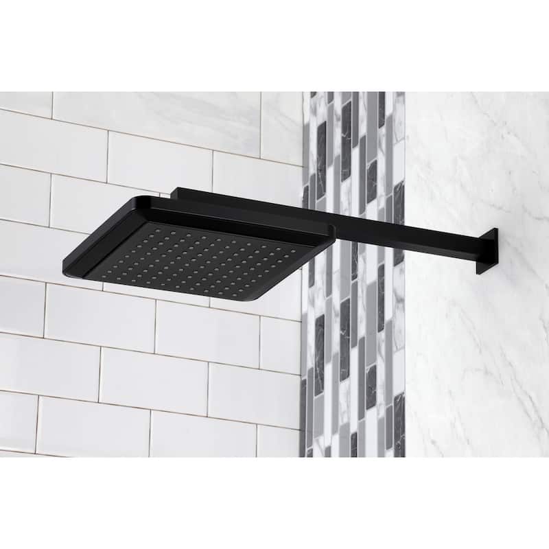 Kingston Brass Claremont 9-5/8-Inch Square Shower Head with Shower Arm