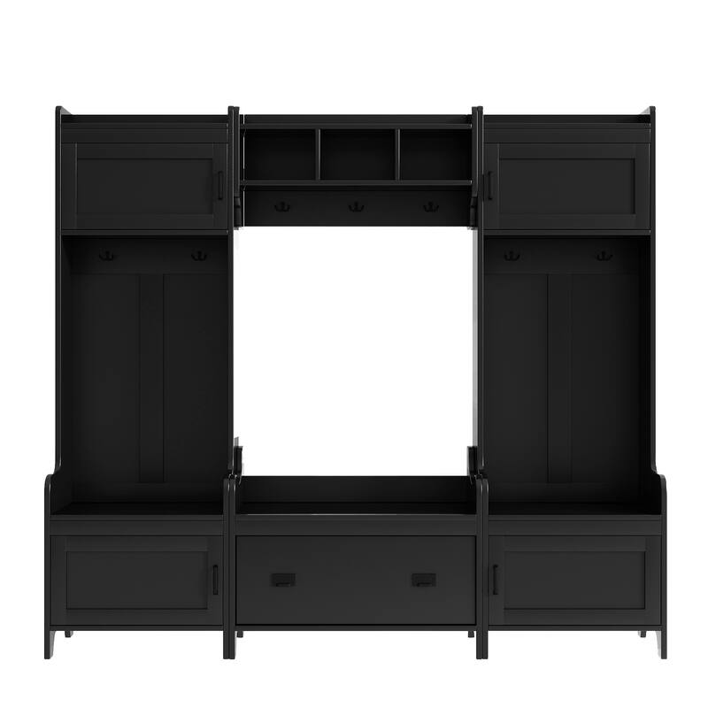 Modern 4in1 Multiple Functions Hallway Coat Rack with Seven Metal