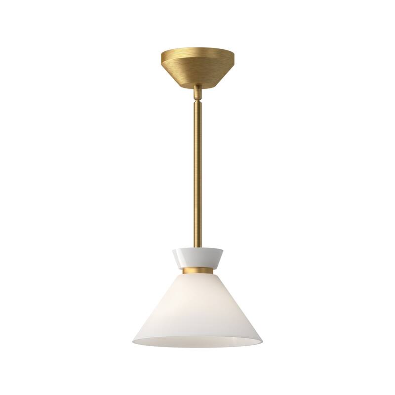 Alora Lighting PD470108GO Halston 8" Wide Mini Pendant with Glossy