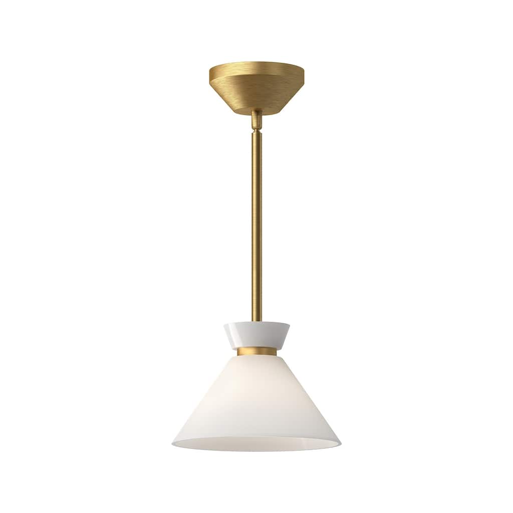 Alora Lighting PD470108GO Halston 8" Wide Mini Pendant with Glossy