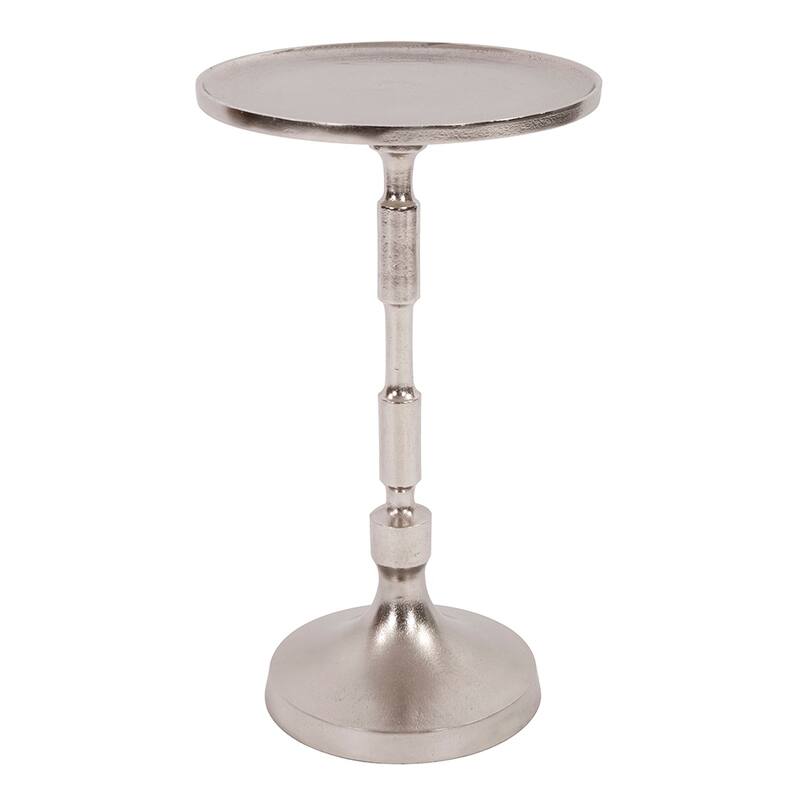 Allan Andrews Silver Orchid Terry Candlestick Pedestal Accent Table