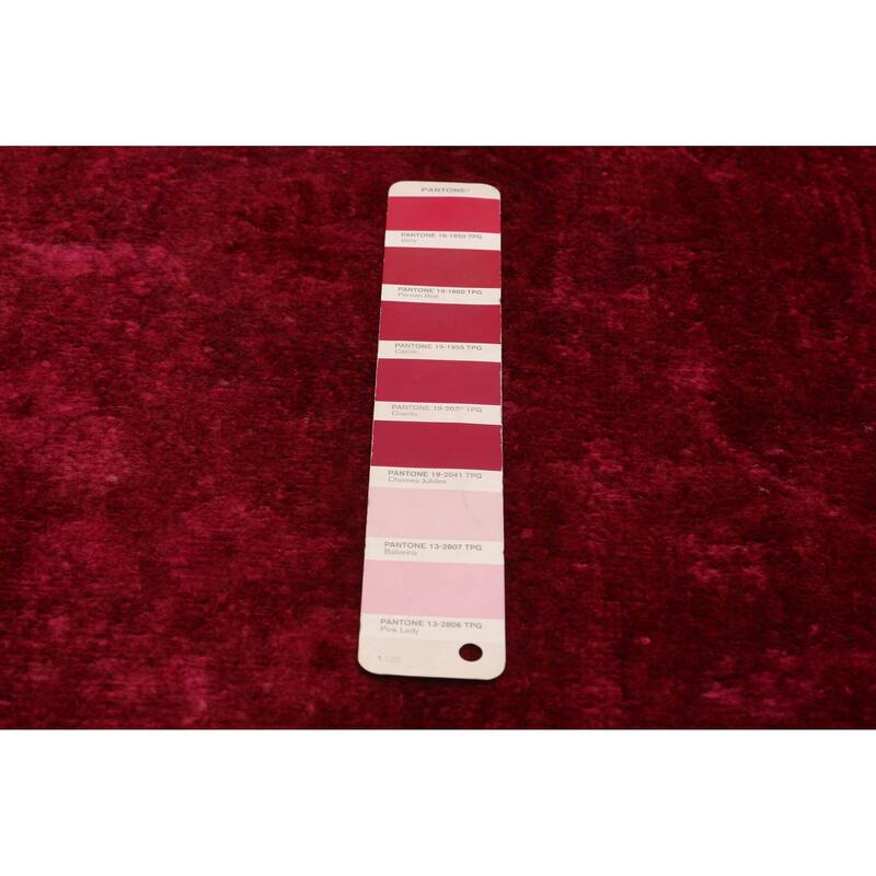 ECARPETGALLERY Hand-knotted Vibrance Burgundy Wool Rug - 7'10 x 9'11