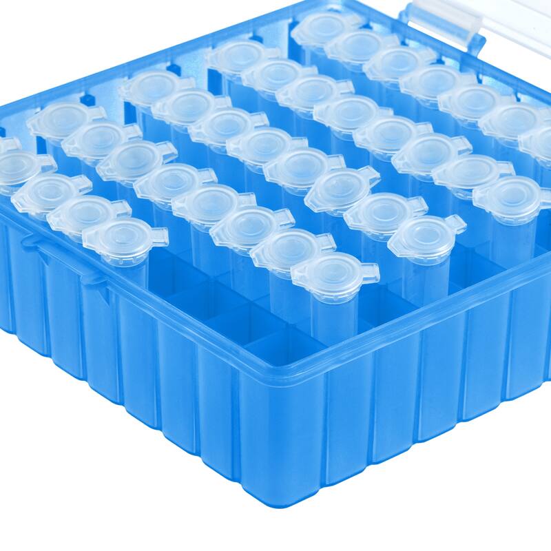 Freezer Tube Box 100 Places Rack for 1.5/1.8/2ml Microcentrifuge Tubes