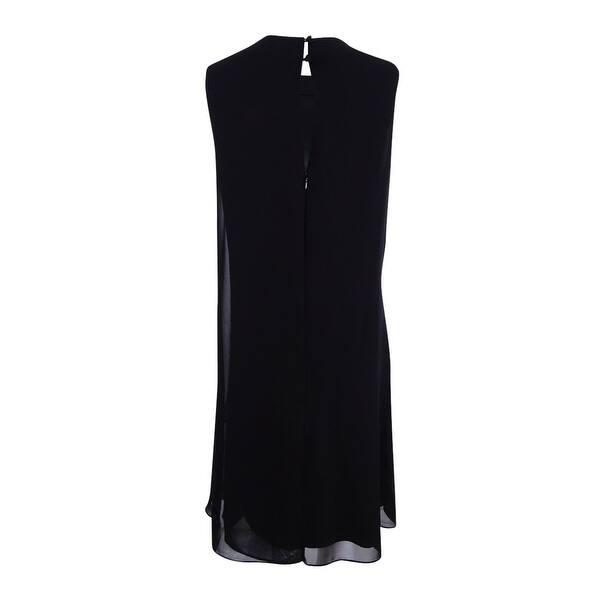 Shop Vince Camuto Women S Embellished Trapeze Dress Black