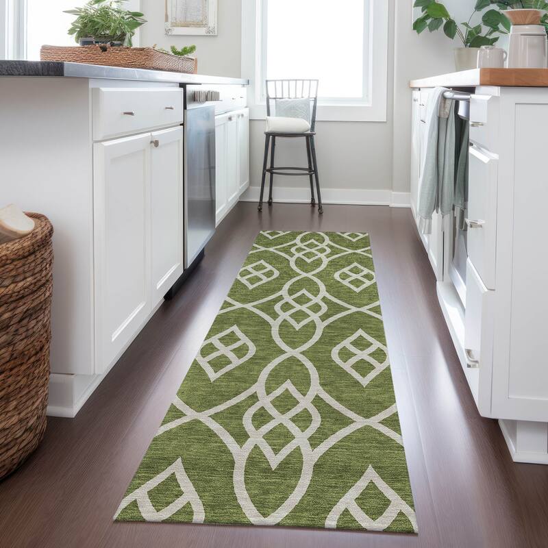 Machine Washable Indoor/ Outdoor Chantille Trellis Modern Rug