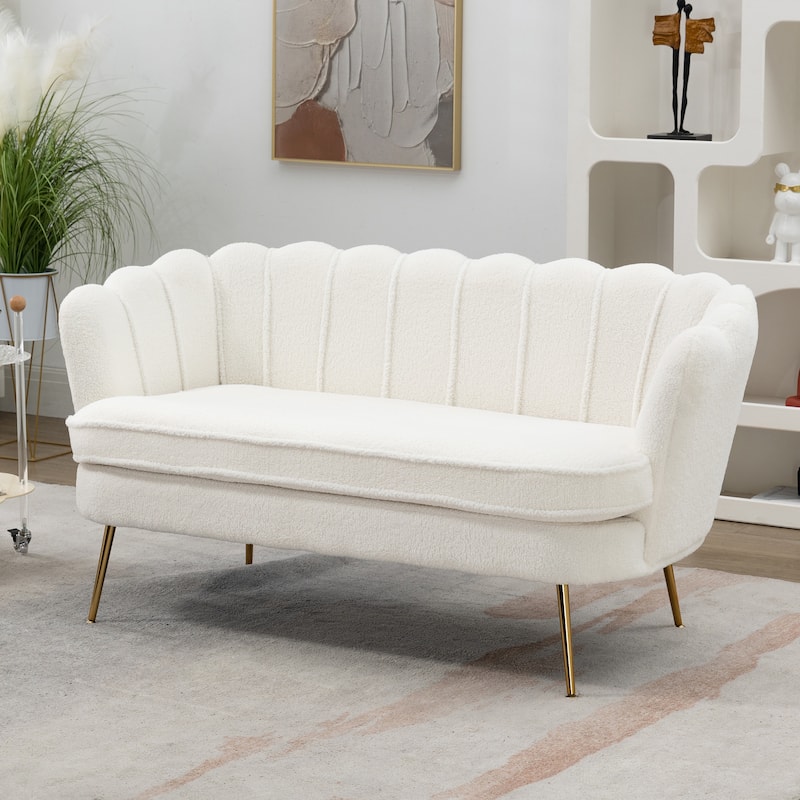 59"W Mid-century Modern Tufted Loveseat Upholstered Sofa