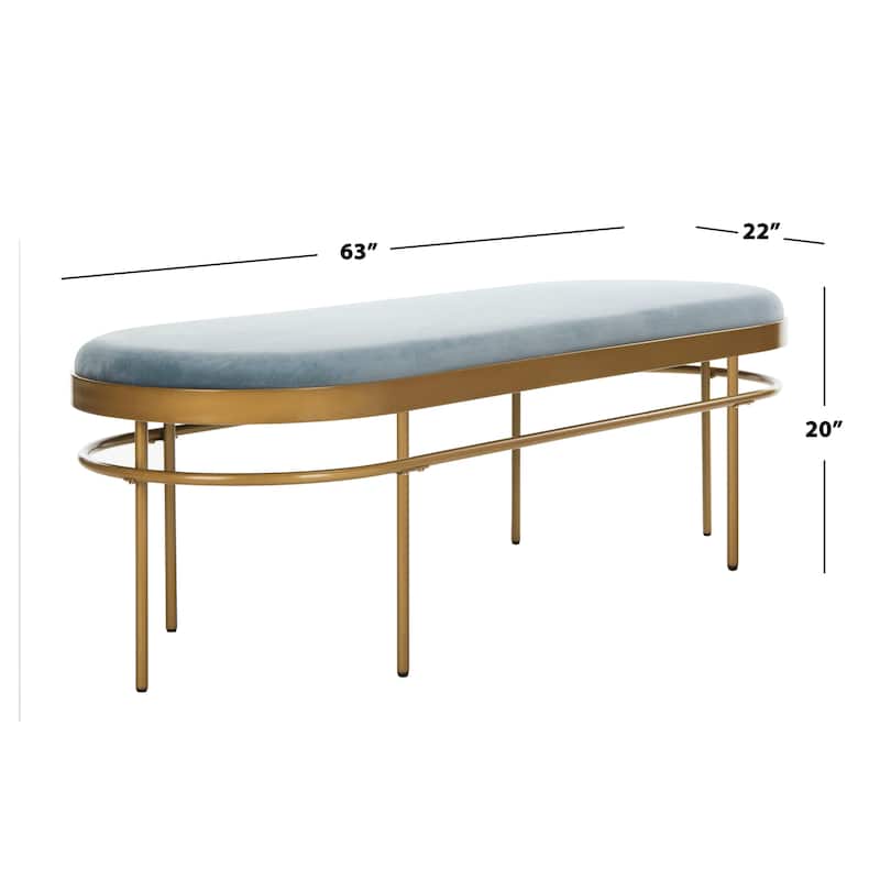 SAFAVIEH Omie Oval Bench - 63" x 22" x 20" - 63Wx22Dx20H