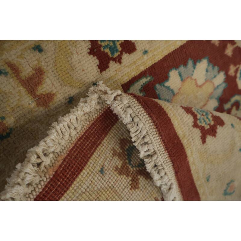 Hand Knotted Oriental 100% Wool Carpet Traditional All-Over Brown Ziegler Area Rug - 4' 0'' X 2' 0''