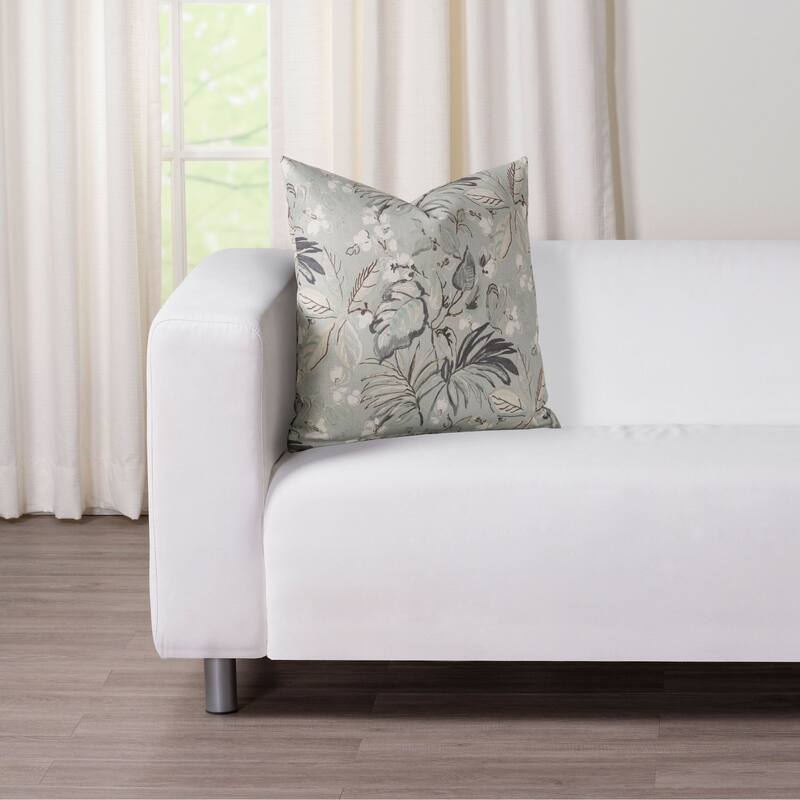 Siscovers Bloom & Wild Floral Print Throw Pillow - 16 x 16 - Winter Bloom