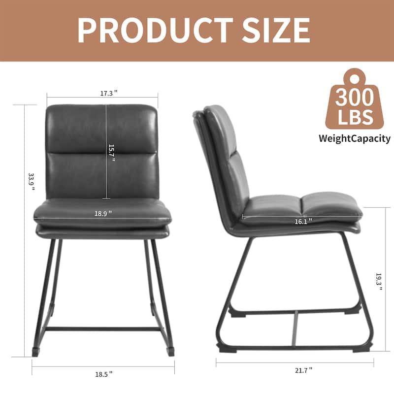 Aulani Upholstered Metal Frame Dining Chair (Set of 2)