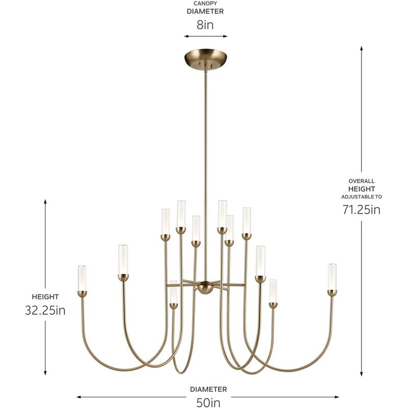 Kichler 52758LED Moraine 50" Wide LED Chandelier