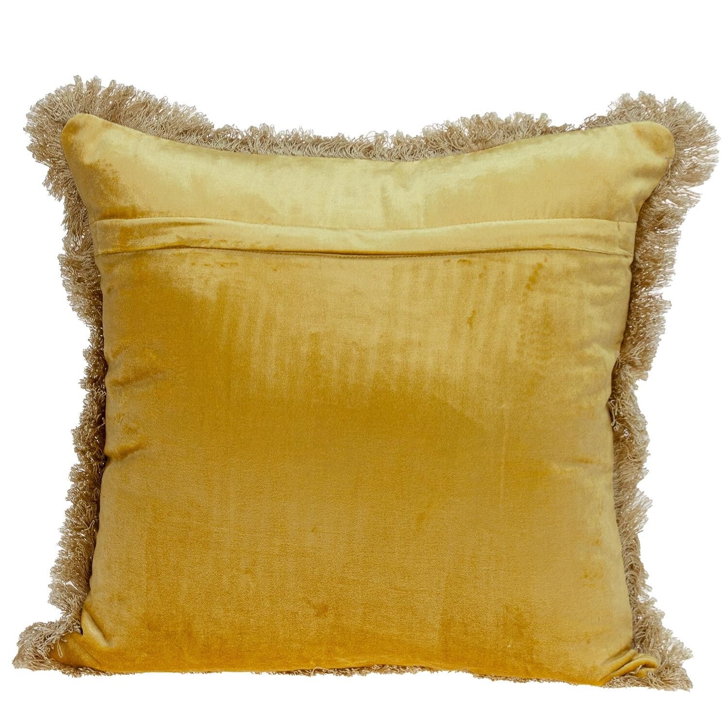 Gold fringe pillow cheap