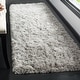 preview thumbnail 16 of 67, SAFAVIEH Polar Shag Bibi Glam Solid 3-inch Extra Thick Rug 2'3" x 8' Runner - Silver