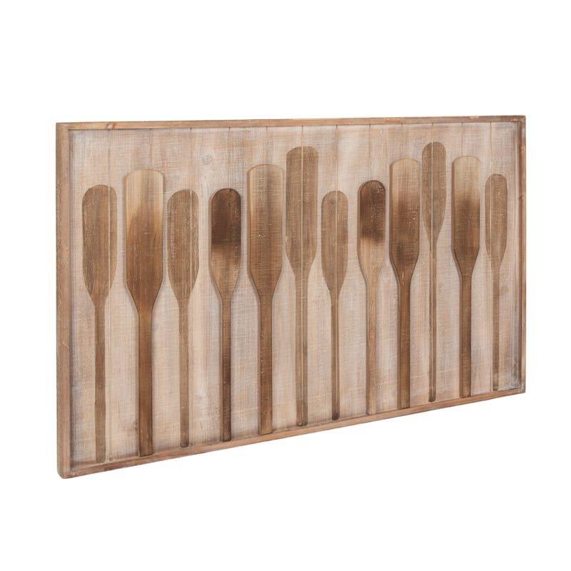 Wood Framed Wall Decor with Raised Paddles - 47.25" x 28"