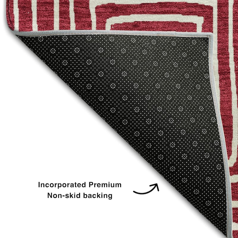 Premium Washable Super Soft Geo Motif Mayfield Rug