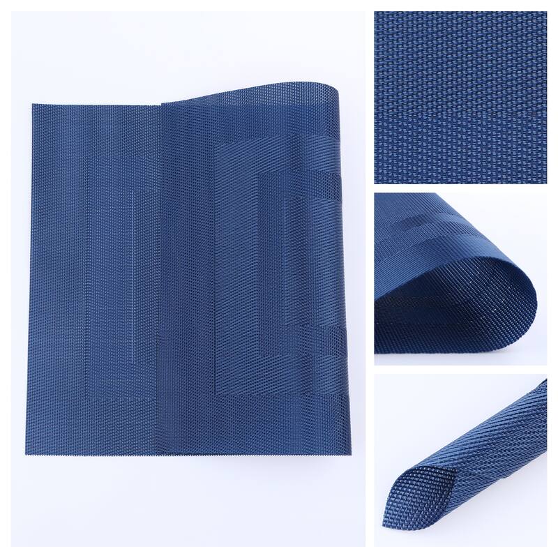 Placemat Set of 6 PVC Placemats for Kitchen Dining Table Decor Heat Resistant Table Placemats Wipeable Table Mat - 18*12in