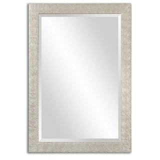 Uttermost Porcius Antiqued Silver Textured Frame Wall Mirror