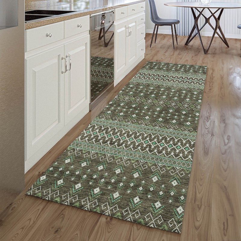 Premium Washable Super Soft Boho Moroccan Mayfield Rug - Brown - 2' 3" x 7' 6" - Runner