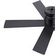 preview thumbnail 11 of 36, 42"/52" Modern Black Flush Mount Ceiling Fan with LED Light and Remote