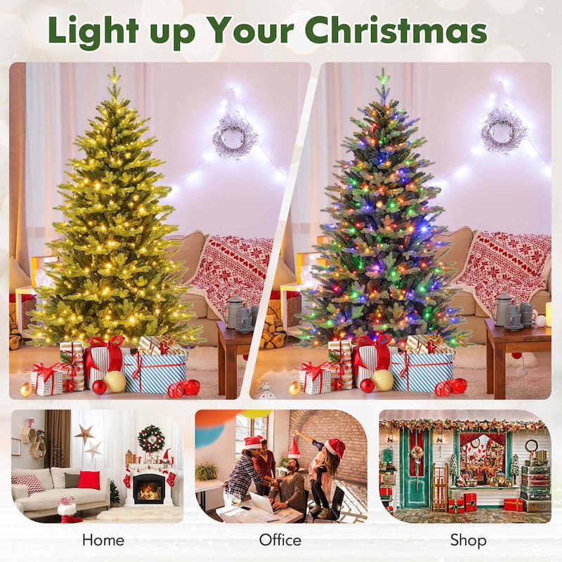Costway 5/6/7 FT Artificial Xmas Tree with 844/1168/1646 Branch Tips - See Details