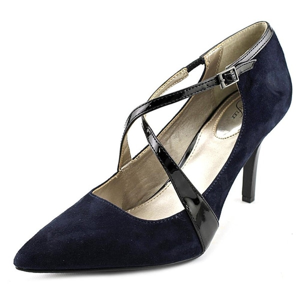 Alfani Womens TRUDIEE Suede Pointed Toe Ankle Strap
