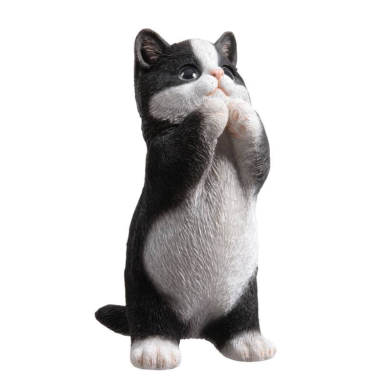 7" H Cow Cat Kitten Statue Praying