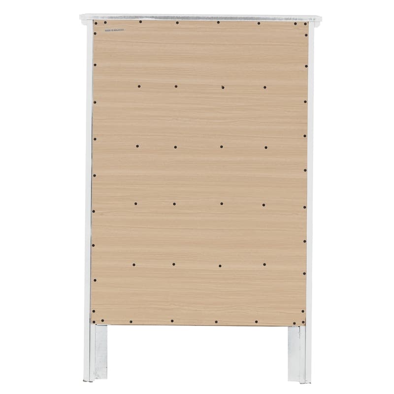 5-Drawer Solid Wooden Bedroom Chest - 48" - White