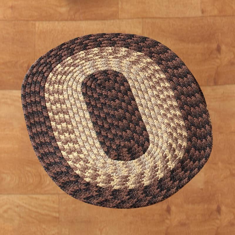 Alpine Braided Accent Rugs - Chocolate - 30"x50" - Rectangle