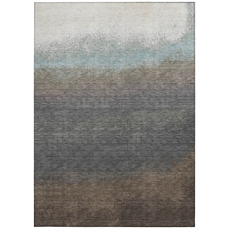 HomeRoots Ombre Transitional Rectangle Outdoor Rug