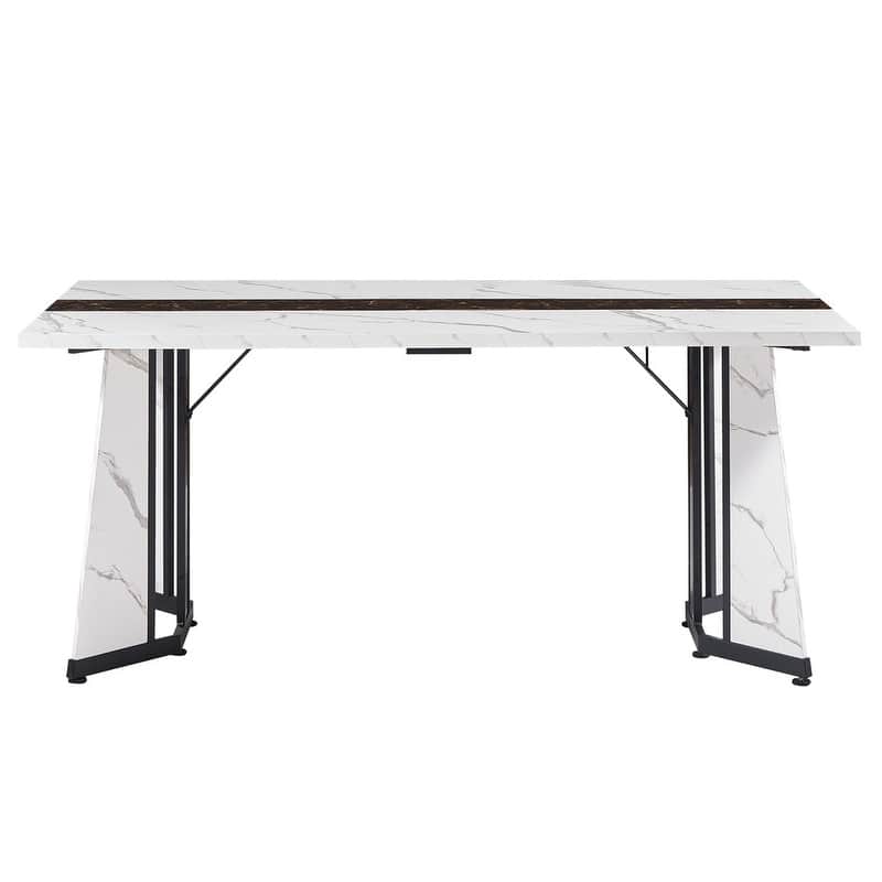 70.9" Large Rustic Dining Table, Adjustable Waterproof Desk for Kitchen & Office
