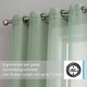 preview thumbnail 24 of 117, HLC.me 2 Piece Semi Sheer Voile Window Curtain Drapes Grommet Top Panels Bedroom, Living Room - Set of 2 panels