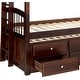 preview thumbnail 2 of 5, Twin Over Twin Wood Bunk Bed with Drawers