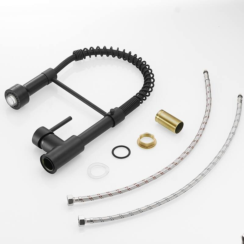 LED Commercial Single Handle Kitchen Faucet with Pull Down Sprayer