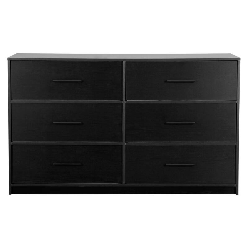 6 Drawer Dresser with Fabric Drawers and MDF Frame Modern Storage