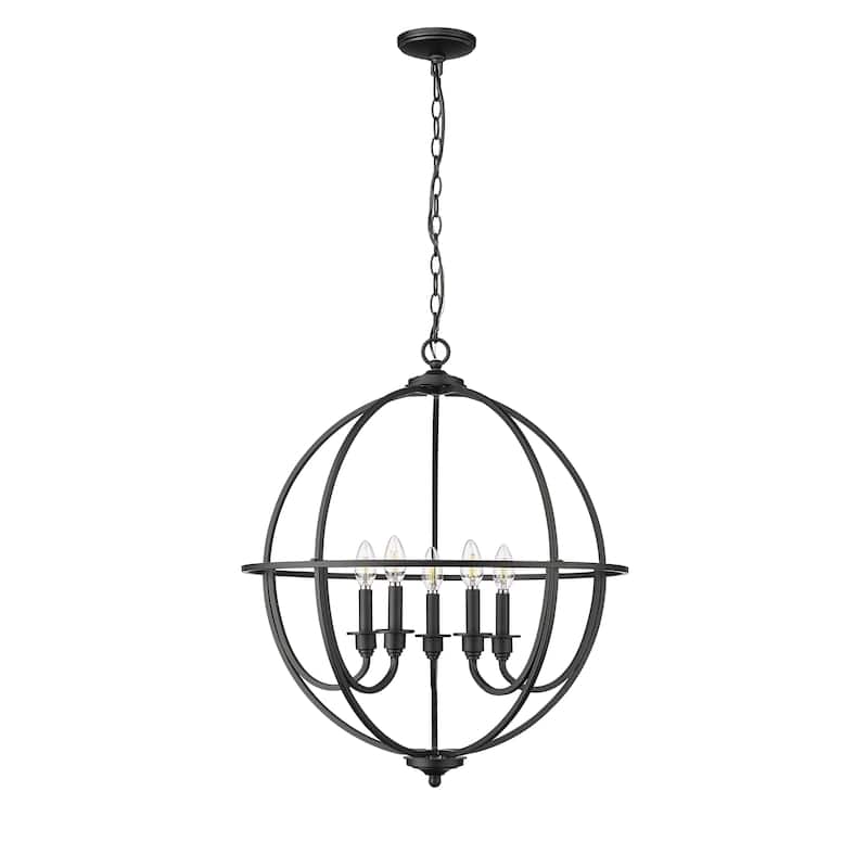 Millennium Lighting Artemis 5/6 Chandelier Ceiling Light - Matte Black - 5