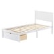 preview thumbnail 16 of 16, Twin Size Platform Bed with Under-bed Drawer for Extra Storage, Solid Pine Wood and MDF, Gray