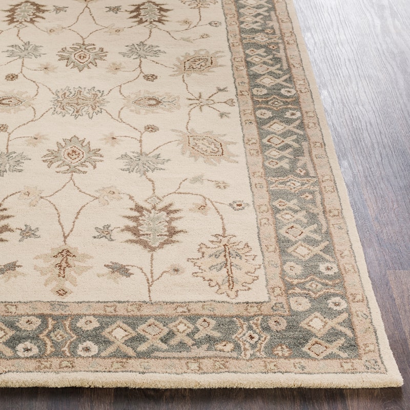 Hand-Tufted Tring Border Wool Rug (3' x 5') - 3' x 5'