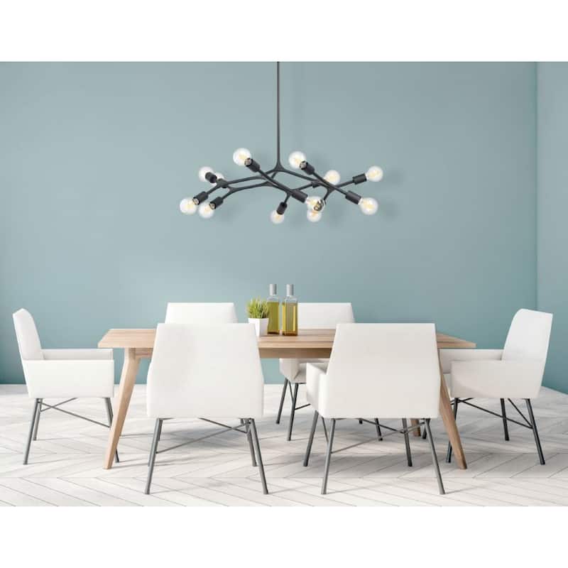 Eglo Bocadella 12-light Matte Black Pendant