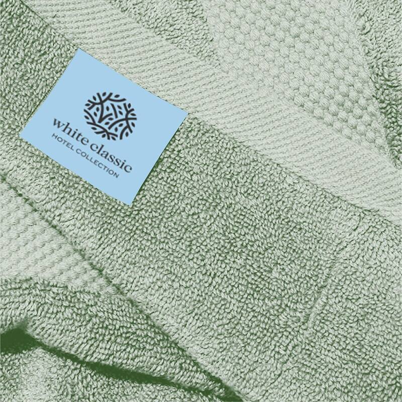 White Classic Luxury Cotton Hand Towel 16x30 - Set of 6