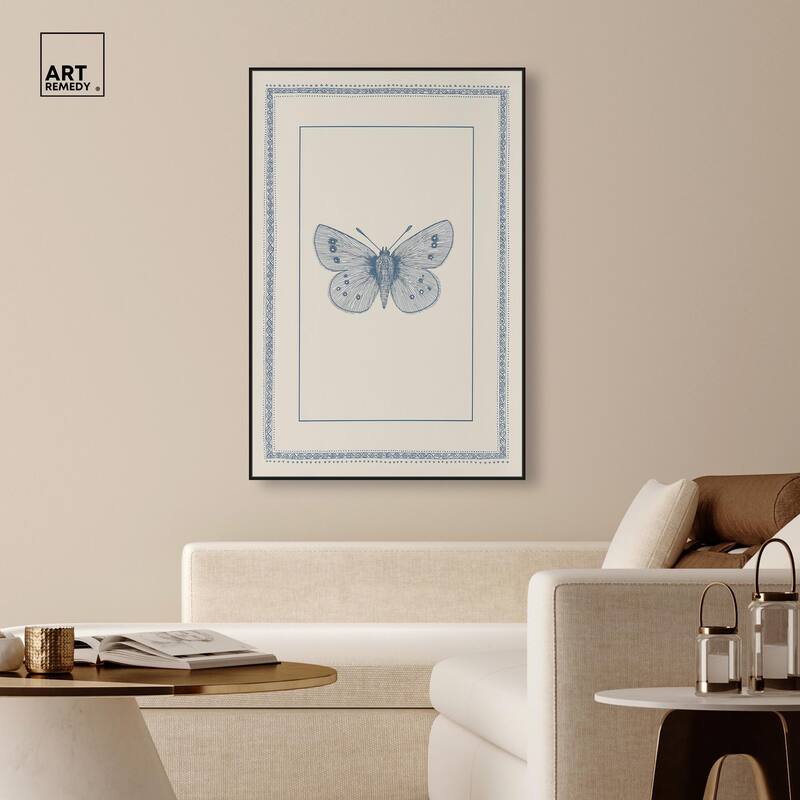 Blue Butterfly I Canvas by Art Remedy