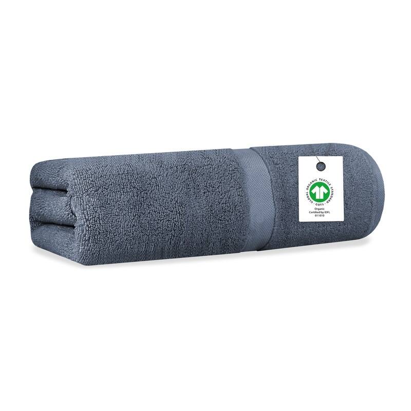Delara Organic Cotton Luxuriously Plush Bath Towel, GOTS & OEKO-TEX Certified, 650 GSM Long Staple, Quick Dry & Ultra-Absorbent